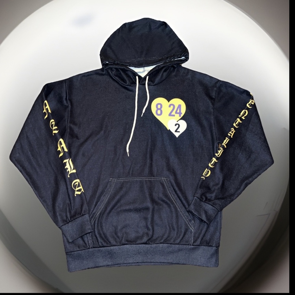 Sloan & Bennett Kobe Bryant & Gigi Tribute Hoodie 24/8/2 100% Cotton Sz M